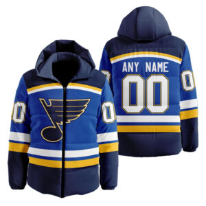 St. Louis Blues | Personalized Home Hooded Puffer Jacket