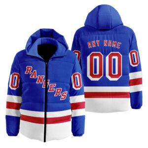New York Rangers | Personalized Home Hooded Puffer Jacket