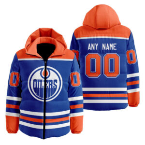 Edmonton Oilers | Personalized Home Hooded Puffer Jacket