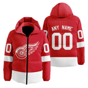 Detroit Red Wings | Personalized Home Hooded Puffer Jacket