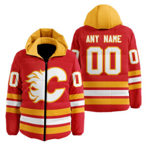 Calgary Flames | Personalized Home Hooded Puffer Jacket