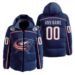 Columbus Blue Jackets | Personalized Home Hooded Puffer Jacket
