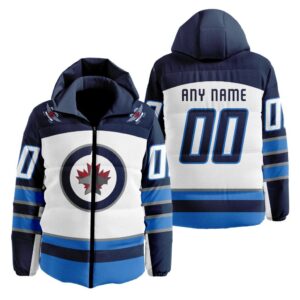Winnipeg Jets | Personalized Away Hooded Puffer Jacket