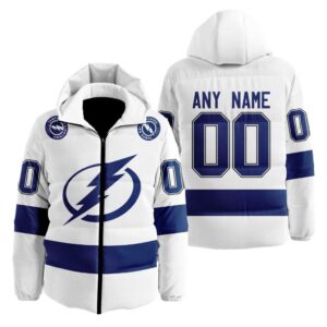 Tampa Bay Lightning | Personalized Away Hooded Puffer Jacket