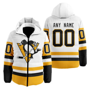 Pittsburgh Penguins | Personalized Away Hooded Puffer Jacket