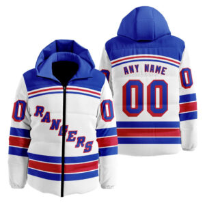 New York Rangers | Personalized Away Hooded Puffer Jacket