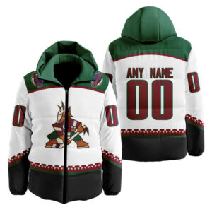 Arizona Coyotes | Personalized Away Hooded Puffer Jacket