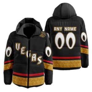 Vegas Golden Knights | Personalized Reverse Retro Hooded Puffer Jacket