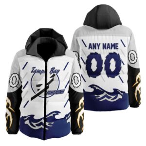 Tampa Bay Lightning | Personalized Reverse Retro Hooded Puffer Jacket