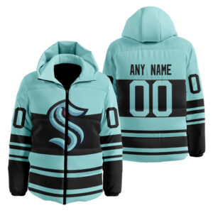 Seattle Kraken | Personalized Reverse Retro Hooded Puffer Jacket