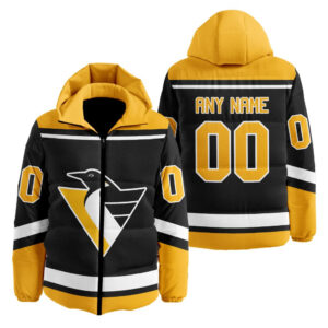 Pittsburgh Penguins | Personalized Reverse Retro Hooded Puffer Jacket