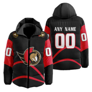 Ottawa Senators | Personalized Reverse Retro Hooded Puffer Jacket