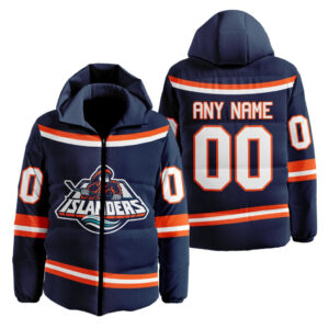 New York Islanders | Personalized Reverse Retro Hooded Puffer Jacket