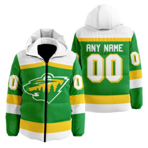 Minnesota Wild | Personalized Reverse Retro Hooded Puffer Jacket