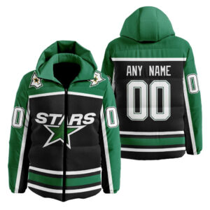 Dallas Stars | Personalized Reverse Retro Hooded Puffer Jacket