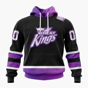 Brandon Wheat Kings Special Hockey Fights Cancer Design