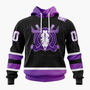 Red Deer Rebels Special Hockey Fights Cancer Design