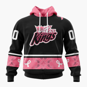 Brandon Wheat Kings Special Pink Fights Breast Cancer Design ST01