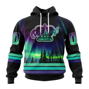 Edmonton Oil Kings Special Design With Northern Lights