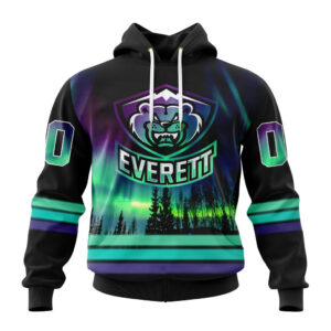 Everett Silvertips Special Design With Northern Lights
