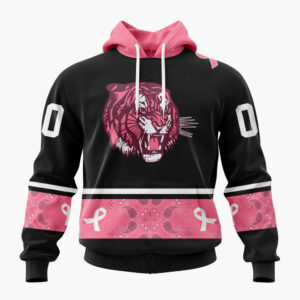 Medicine Hat Tigers Special Pink Fights Breast Cancer Design ST