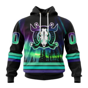 Red Deer Rebels Special Design With Northern Lights