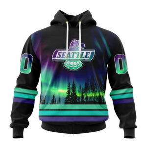 Seattle Thunderbirds Special Design With Northern Lights