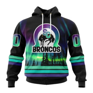 Swift Current Broncos Special Design With Northern Lights